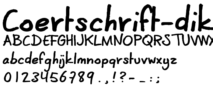 CoertSchrift Dik font