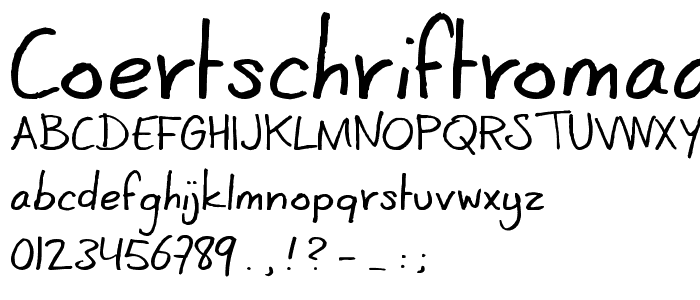 CoertSchriftRomaans font