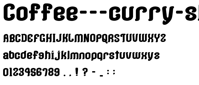 Coffee  Curry Shop__G font