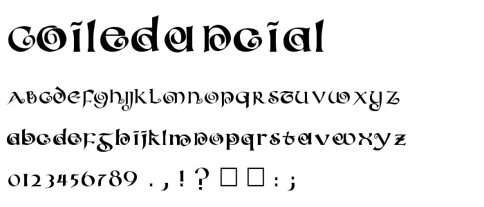 CoiledUncial font