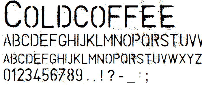 ColdCoffee font