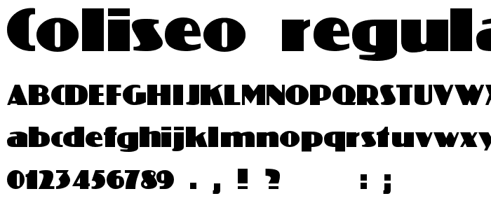 Coliseo Regular font