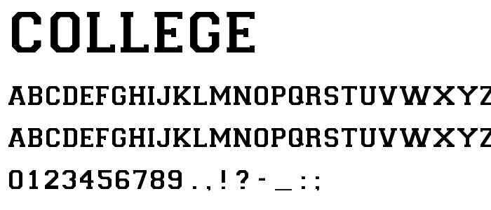 College font