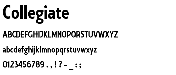 Collegiate font