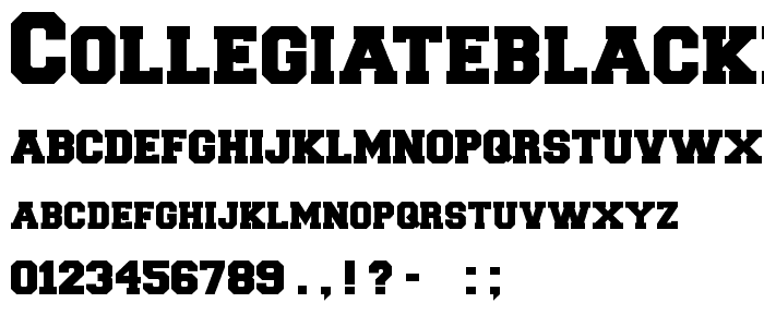 CollegiateBlackFLF font