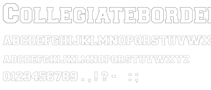 CollegiateBorderFLF font