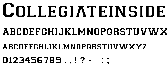 CollegiateInsideFLF font