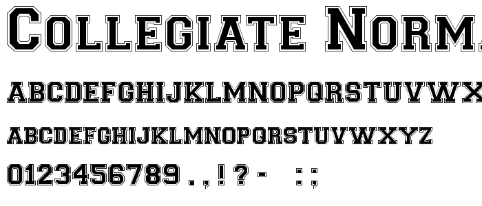Collegiate-Normal font