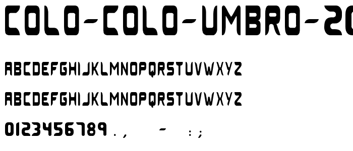 Colo Colo Umbro 2006 (MEJIAS) font