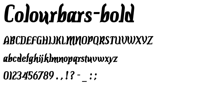 Colourbars-Bold font