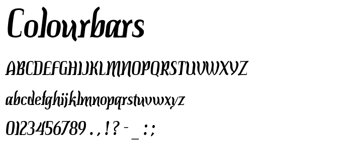 Colourbars font