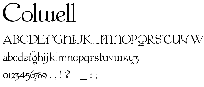 Colwell font