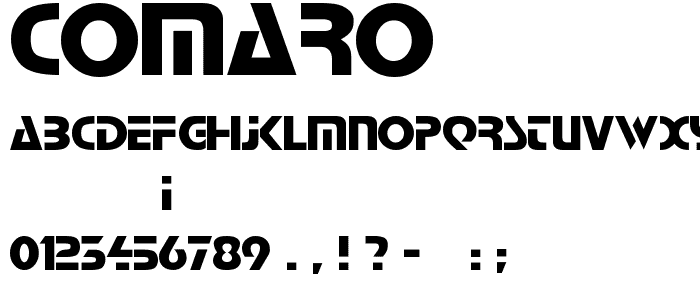 Comaro font