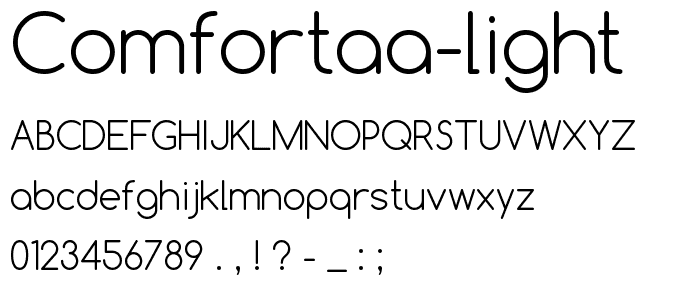 Comfortaa Light font