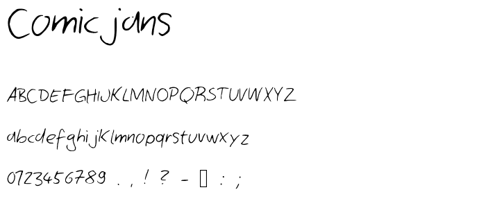 ComicJans font