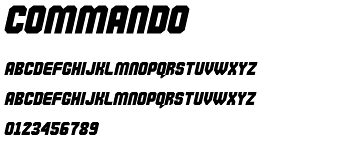 Commando font