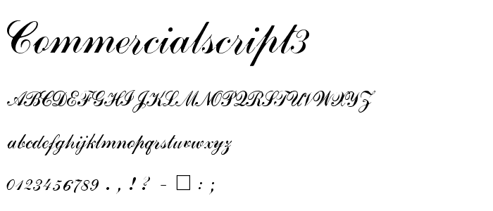 CommercialScript3 font