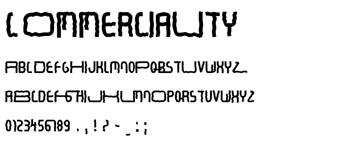 Commerciality font