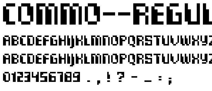 Commo Regular font