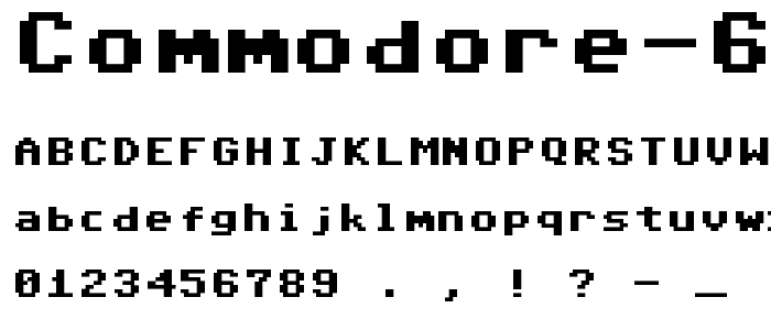 Commodore 64 Pixelized font