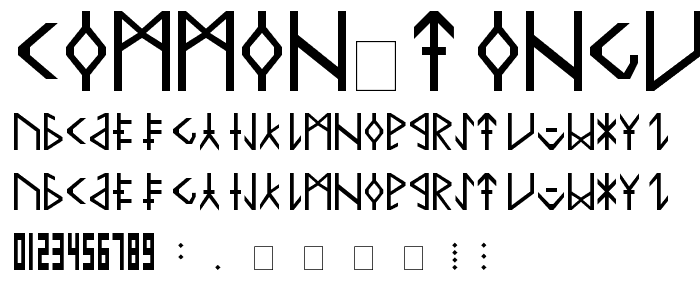 Common Tongue font