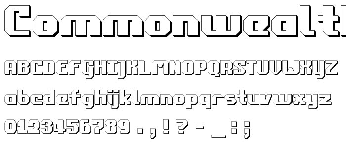 Commonwealth 3D font