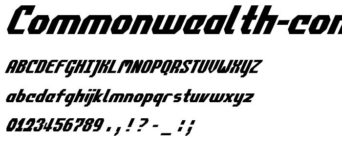 Commonwealth Condensed Italic font