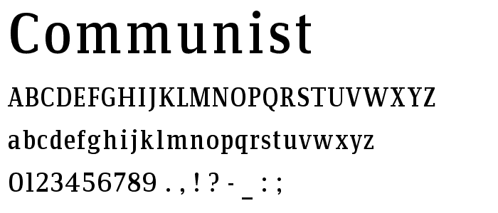 Communist font