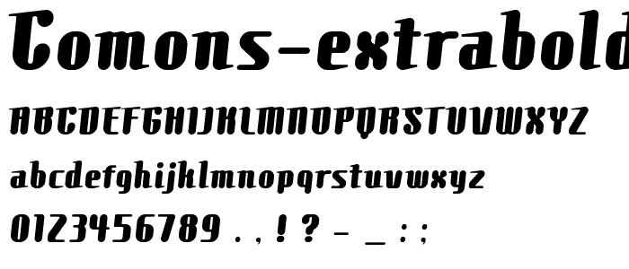 Comons ExtraBold font