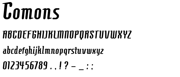 Comons font