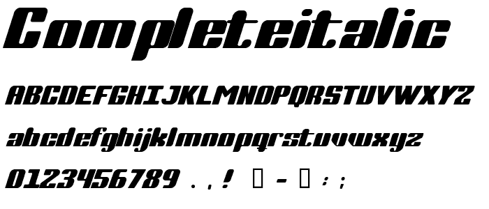 CompleteItalic font