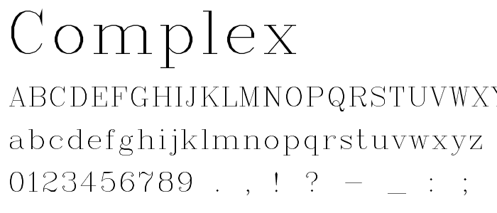 Complex font