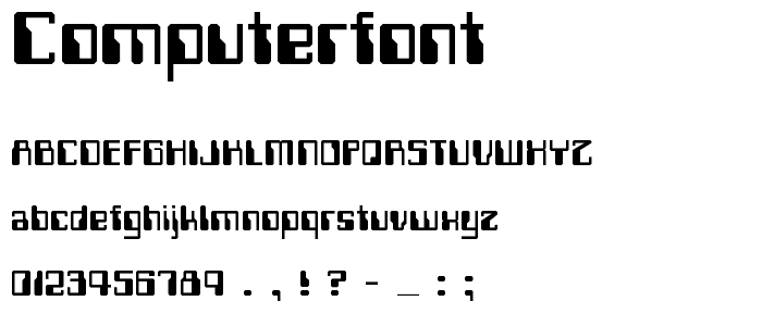 Computerfont font