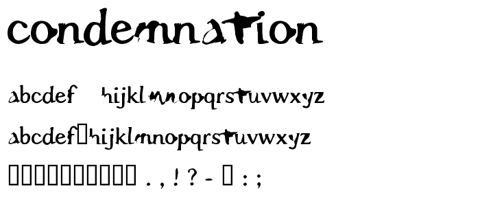 Condemnation font