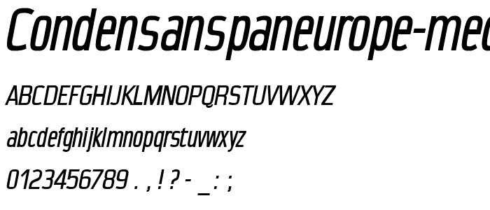 CondensansPaneurope-MediumOblique font