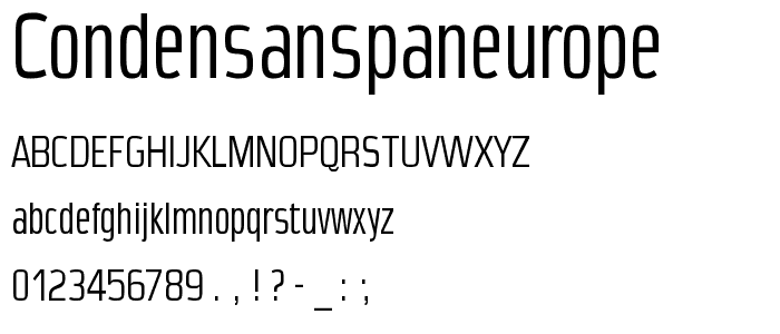 CondensansPaneurope font