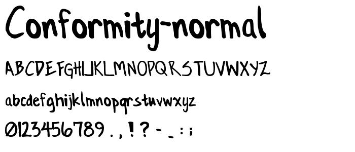 Conformity Normal font