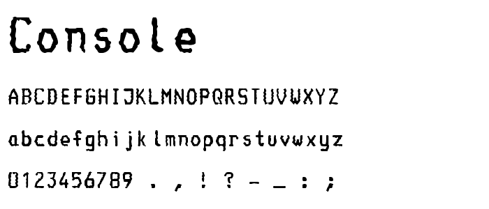 Console font