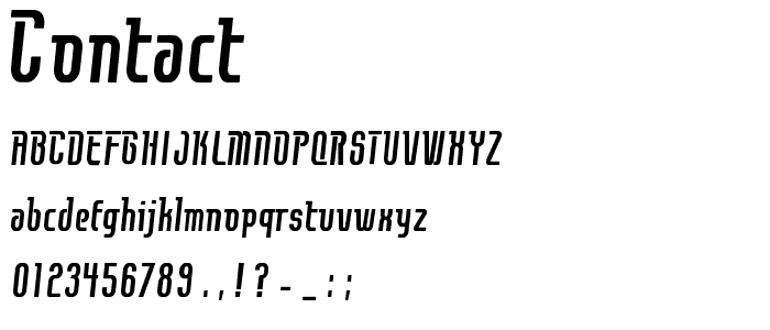 Contact font