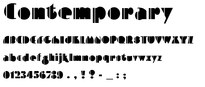 Contemporary font