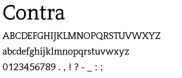 Contra font