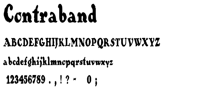 Contraband font