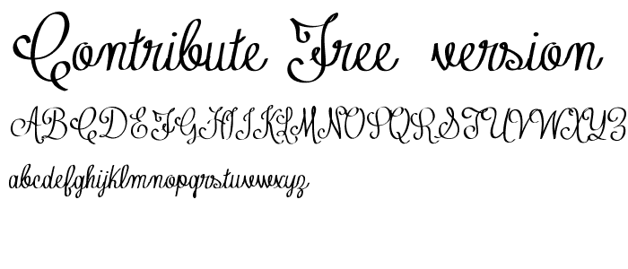 Contribute_FREE-version font