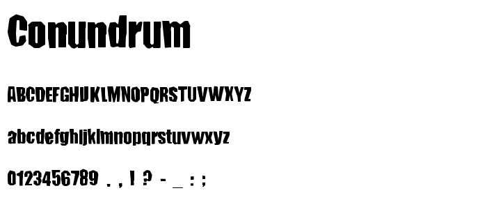 Conundrum font
