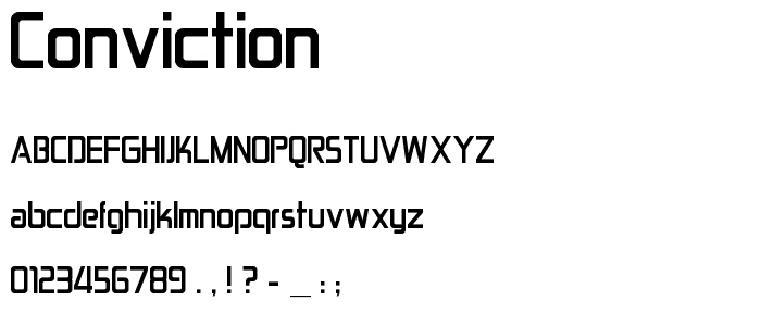 Conviction font