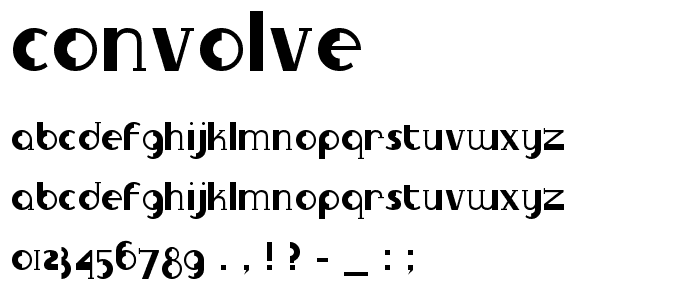 Convolve font