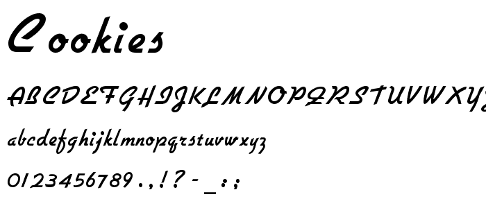 Cookies font