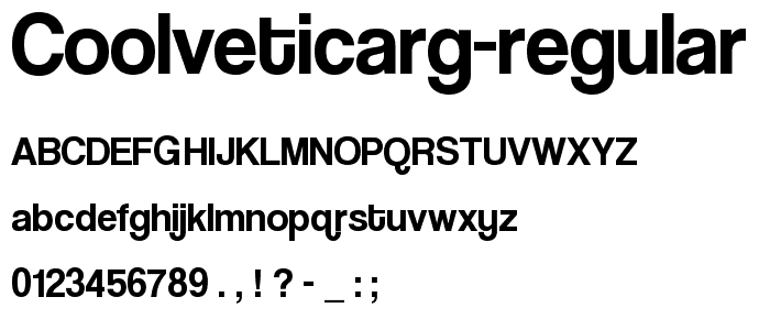 CoolveticaRg-Regular font