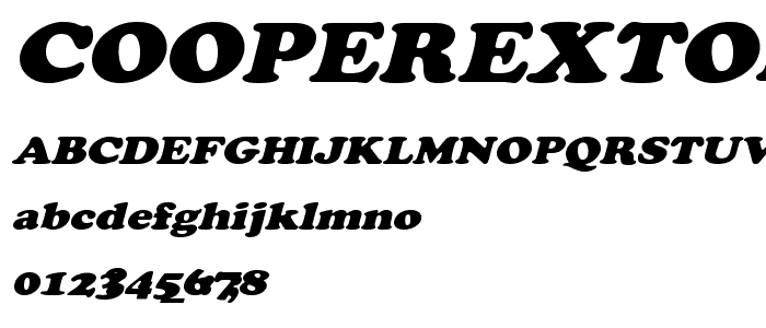 CooperExtObl-Heavy font