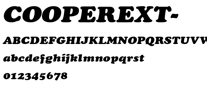 CooperExt-Heavy-Italic font